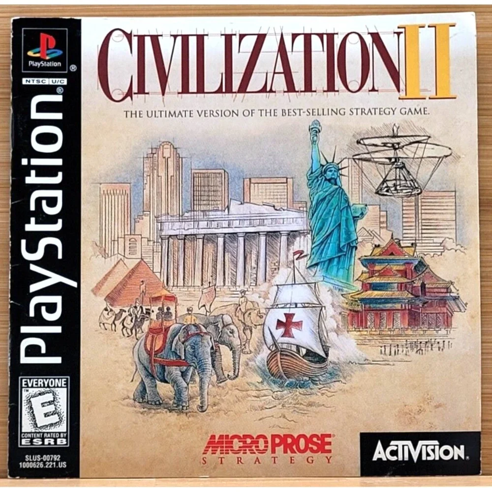 CIVILIZATION II PLAYSTATION‎ MANUAL ONLY SONY PS1 REGISTRATION CARD ACTIVISION